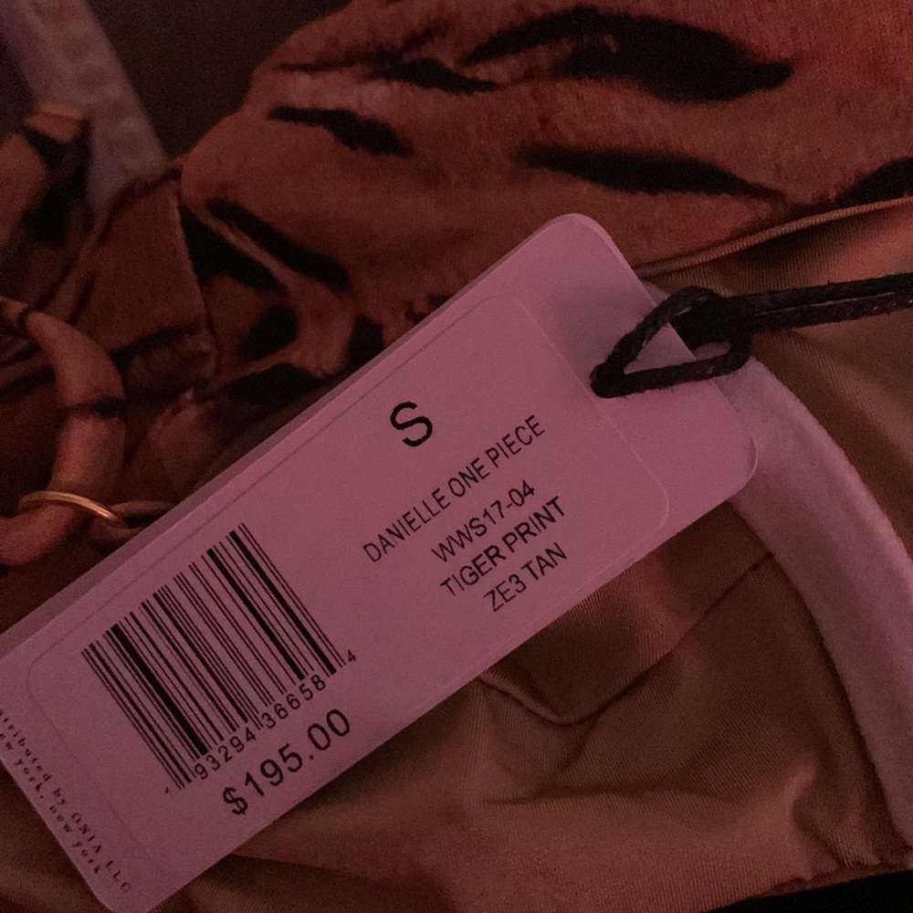 WeWoreWhat Danielle One Piece Tan Tiger Print Bernstein Revolve Shopbop - Picture 7 of 8